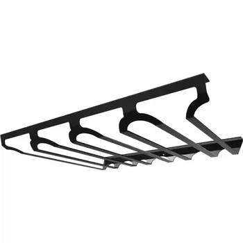 Interex design Čtyřřadý držák na sklenice EXCLUSIVE / Černá matná