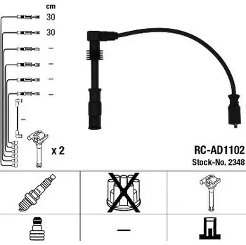 Zapalovací kabel Sada kabelů pro zapalování NGK RC-AD1102