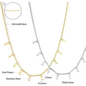 Náhrdelník Elegantní náhrdelník z chirurgické oceli - nekonečno,Zlatá