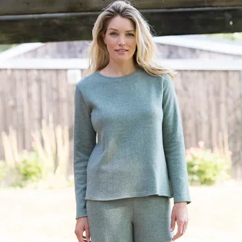 Dámské tričko Tričko s kulatým výstřihem, z 		česaného úpletu khaki melír 34/36