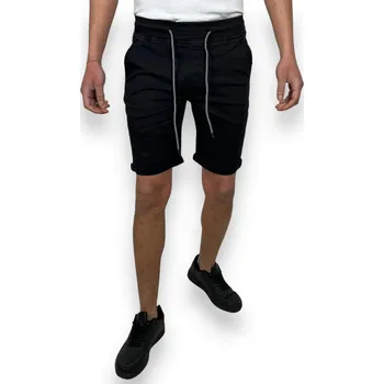 Pánské kraťasy Denim Pánské plátěné kraťasy BORIS Barva: Černá, Velikost: 33
