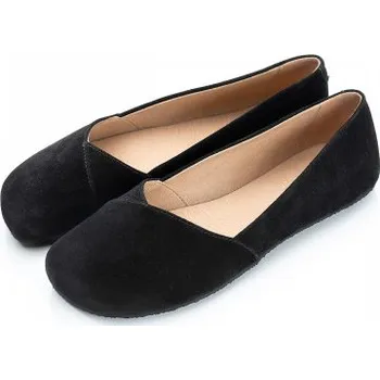 Dámské baleríny Shapen Balerínky PEONY Black Suede (semiš) Velikost EU: 37, vnitřní délka: 244, vnitřní šířka: 88