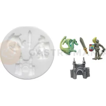 Kuchyňská sůl Silikonová forma na cukrovou hmotu ve tvaru Středověkých figurek - SLK314, 40x34 mm | SILIKOMART, SugarFlex