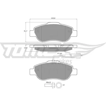Brzdová destička Sada brzdových destiček, kotoučová brzda TOMEX Brakes 14-42