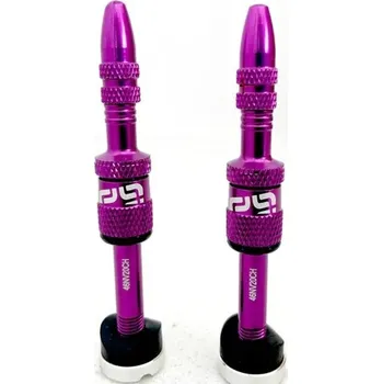 Ventilky E*THIRTEEN Presta Quickfill Tubeless Valves | Gen2 | 23-31mm Depth | 2 Pieces | Eggplant
