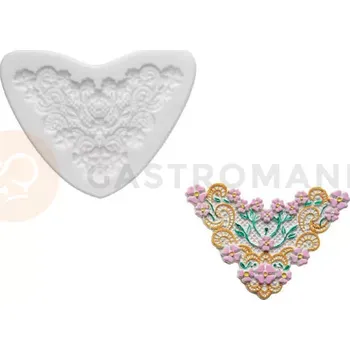 Kuchyňská sůl Silikonová forma na cukrovou hmotu ve tvaru květinové krajky - SLK335, 72x60 mm | SILIKOMART, SugarFlex