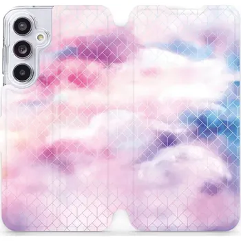 Pouzdro na mobilní telefon Flipové pouzdro Mobiwear - Samsung Galaxy A55 5G - MR02S Vodovkové obrazce (Knížkové flip pouzdro, obal, kryt na mobil Samsung Galaxy A55 5G - MR02S Vodovkové obrazce, materiál Umělá kůže + TPU - ochrana 360°, stojánek, silikonová vanička, magnetické)