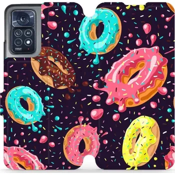 Pouzdro na mobilní telefon Flipové pouzdro Mobiwear - Xiaomi Note 12 Pro 4G - VP19S Donutky (Knížkové flip pouzdro, obal, kryt na mobil Xiaomi Note 12 Pro 4G - VP19S Donutky, materiál Umělá kůže + TPU - ochrana 360°, stojánek, silikonová vanička, magnetické zavírání)