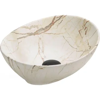 Mexen Elza umyvadlo na desku 40 x 33 cm, béžový kámen - 21014095