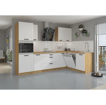 Kuchyňská linka LEMPERT Kuchyňská linka LUNY - bílá / dub artisan 285/95 cm