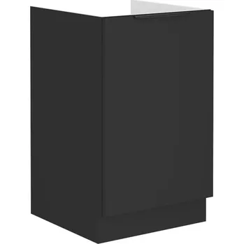 Koupelnový nábytek LEMPERT Dolní skříňka dřezová SIENA 7 (50 cm) - černá / černá