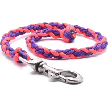 Vodítko pro psa Cordell Dog Zone | Cordell paracord vodítko výcvikové Couračka pro psy nerez - 50cm - Barva Růžová