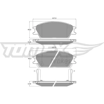 Brzdová destička Sada brzdových destiček, kotoučová brzda TOMEX Brakes 11-05
