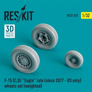 Plastikový model Reskit 1/32 F-15 C,D Eagle late - US only wheels weighted