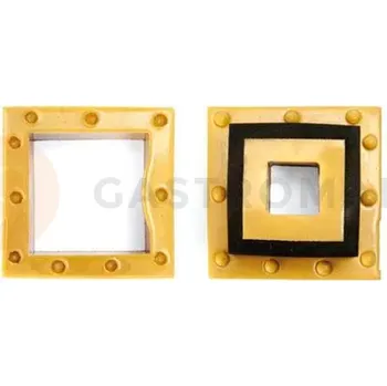 Kuchyňská sůl Silikonová forma na cukrovou hmotu nebo čokoládu ve tvaru otevřeného čtverce - 100 mm | SILIKOMART, SugarFlex Gold