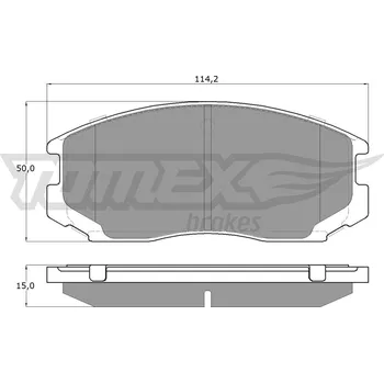 Brzdová destička Sada brzdových destiček, kotoučová brzda TOMEX Brakes 12-91