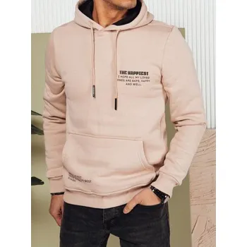 Pánská mikina Pánská mikina s kapucí světle béžová