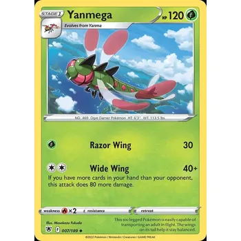 Sběratelská karetní hra Pokémon karta Yanmega 007/189