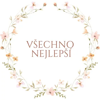 Kartička Všechno nejlepší kytičky