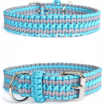 Obojek pro psa Cordell paracord nastavitelný obojek - tyrkysový - Velikost 40cm, Barva Tyrkysová 07