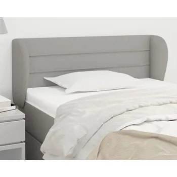 vidaXL Čelo postele typu ušák 93x23x78/88 cm textil [3117271] Barva: světle šedá