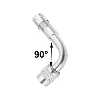 ventilky Adaptér pro prodloužení ventilu pneumatik - Stříbro 90 stupňů