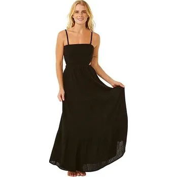 Dámské šaty Rip curl dámské maxi šaty Premium Surf Black | Černá | Velikost L | 100% bavlna