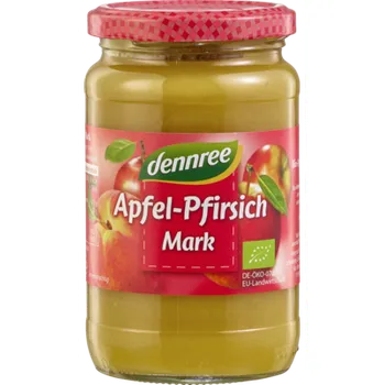 Kojenecká výživa Dennree Jablečné pyré s broskví 360g bio