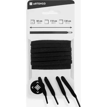 Tkaničky do bot ARTENGO Ploché tkaničky černé 130cm ČERNÁ