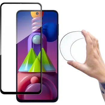 Wozinsky Full Cover Flexi Nano hybridní sklo 9H s rámečkem Samsung Galaxy M51 , černá, 9111201928701