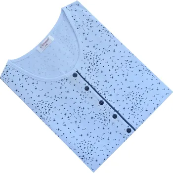 Dámské oblečení Dámská bavlněná noční košile C-Lemon - BL3303-T Barva: Tyrkysová, Velikost: 4XL