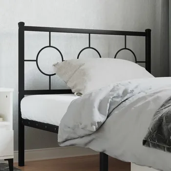 vidaXL Kovové náhradní čelo postele 100 cm [376304] Barva: Černá