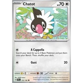 Sběratelská karetní hra Pokémon TEF 132/162 Chatot - Temporal Forces Stav: Near Mint, Verze: REVERSE HOLO