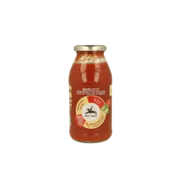 Kečup Alce Nero Rajčata drcená s bazalkou 500g bio