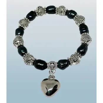 Náramek Luxusní náramek z říčních perel černých