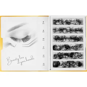 Umělé řasy Luxury Lashes 10D Premium Řasy v Hotovém Vějířku MIX Zakřivení umělých řas: CC, Délka umělých řas: Mix délek 8-13 mm, Tloušťka řas: 005
