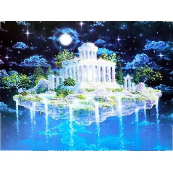 Diamantové malování Diamantové malování - Chrám v oblacích
