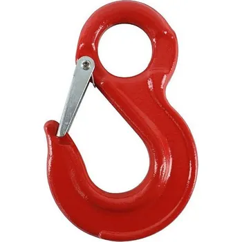 zvedák Ganas spol. s.r.o. Hák s okem se záklopkou (SOB) tř.8 Nosnost: 2000 kg, Průměr lana: ø14, Průměr řetězu: ø 8 mm