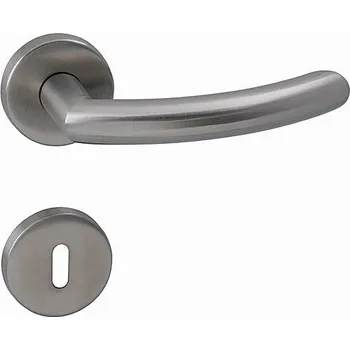 Dveřní kování Dveřní kování MP WB Nero 012-R EPR (BROUŠENÁ NEREZ), klika-klika, Bez spodní rozety, MP BN (broušená nerez)