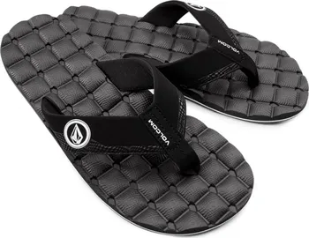 Pánské žabky Žabky Volcom Recliner black white 10 (43,5) 2025 - Odesíláme do 24 hodin