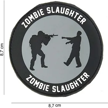 Nášivka 101 Inc. Company Nášivka na suchý zip Zombie Slaughter (plast 3D) - černá