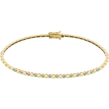 Náramek Zlatý náramek s brilianty - 19 cm - 0,07 ct - ryzost 585 - 211.241