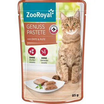 Krmivo pro kočku ZooRoyal Genuss paštika kachna a krůta 24 × 85 g