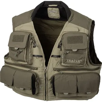Rybářské oblečení Muškařská vesta Traper MONTANA Dark Olive vel. M
