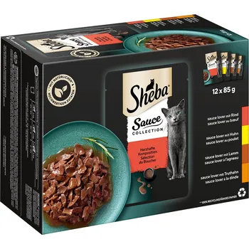 Krmivo pro kočku 24 kapsiček-24x85g Multipack Sheba variace kapsiček - Sauce Collection (hovězí; kuřecí; jehněčí; krůtí)