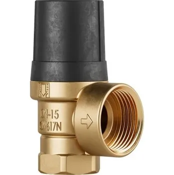 Ventil Duco ventil pojistný 1/2“×3/4“, 2,5bar, 107kW, membránový, závitový, topení, mosaz