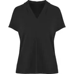 ČERNÉ DÁMSKÉ TRIČKO S VÝSTŘIHEM DO V Rino Pelle