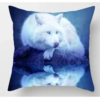 Polštář Povlak na polštář s vlkem