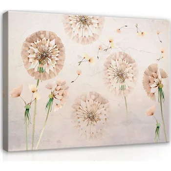 Obraz Postershop Obraz na plátne: Nature Flowers Dandelions Pastel Art - 100x75 cm