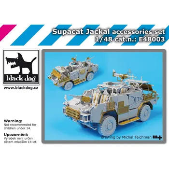 Plastikový model Blackdog 1/48 Supacat Jackal accessories set (PE set)